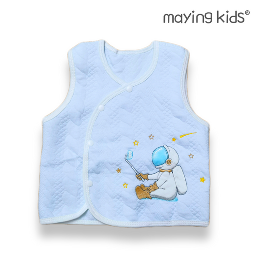 夾絲純棉背心外套 - 星空太空人