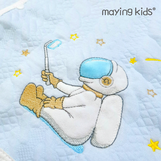 夾絲純棉背心外套 - 星空太空人