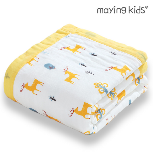 Four Layers Baby Blanket 寬邊四層純棉紗巾浴巾