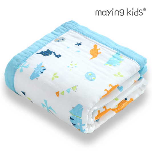 Four Layers Baby Blanket 寬邊四層純棉紗巾浴巾
