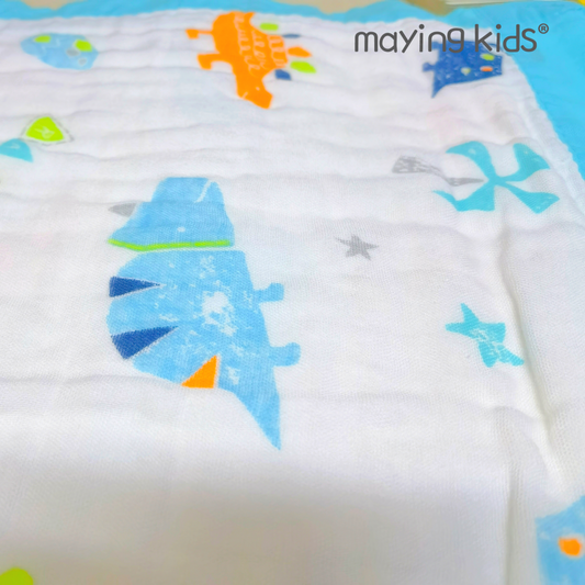 Four Layers Baby Blanket 寬邊四層純棉紗巾浴巾