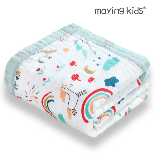 Four Layers Baby Blanket 寬邊四層純棉紗巾浴巾