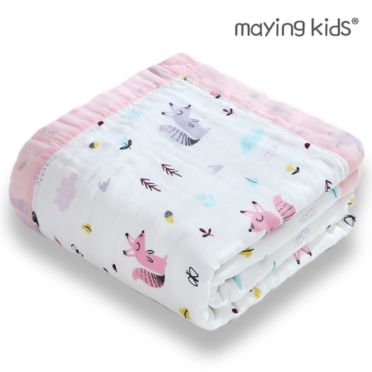 Four Layers Baby Blanket 寬邊四層純棉紗巾浴巾