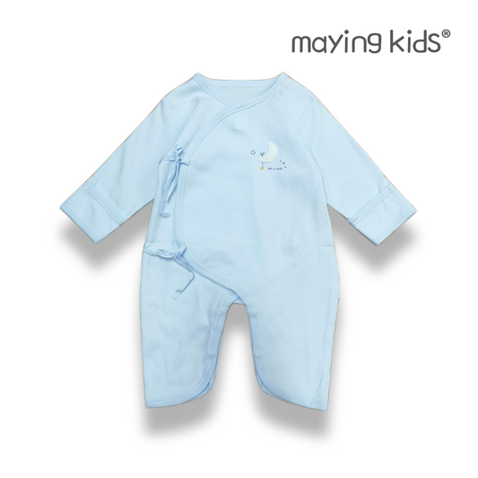 #8763 純棉雙面布綁帶連身衣