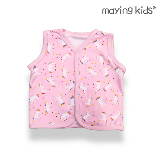 G2069:純棉雙面布背心外套 - 獨角獸