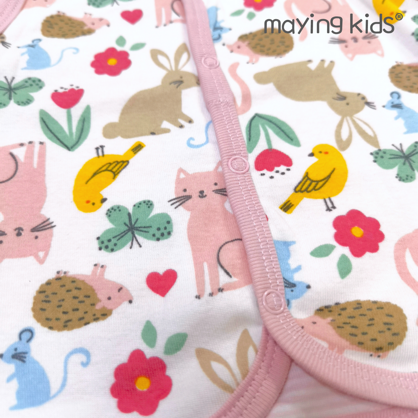 G2068:純棉雙面布背心外套 - 動物