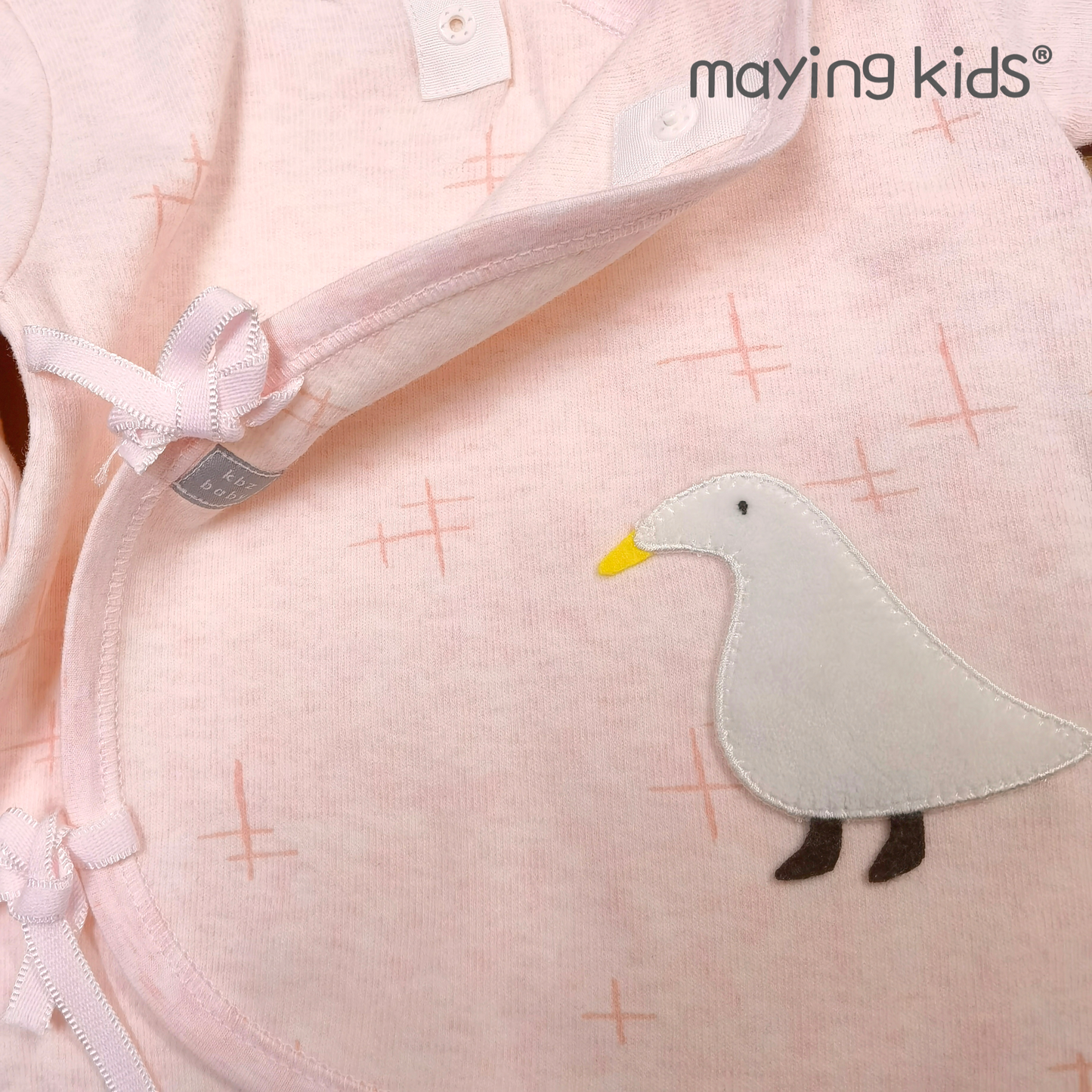 8569 : Double Layer of Shu Velvet Wrap Jumpsuit Baby 舒絨雙面布綁帶連身衣