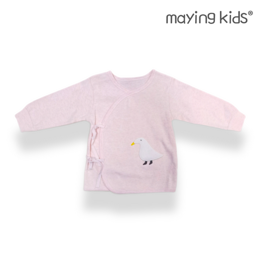 8570:Double Layer of Shu velvet Wrap Top Baby 舒絨雙面布綁帶上衣