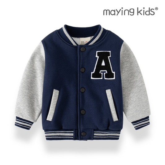 B2283 : Letterman Jacket 立體刺繡A字棒球外套