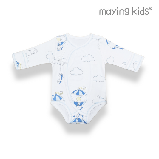 BG2280:Double Layer of Wrap Jumpsuit 純棉雙面布綁布三角哈衣