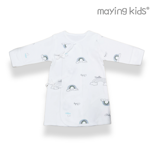 BG2285:Double Layer of Wrap Top Baby 純棉雙面布綁帶長袍