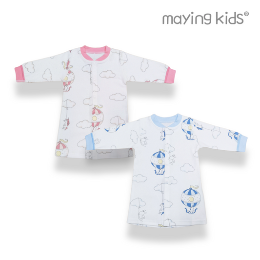 BG2282:Double Layer of Top Baby 純棉雙面布立領開胸長袍