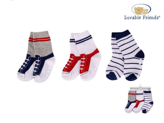 Baby Socks 3pc 襪仔3件裝 - 紅藍色