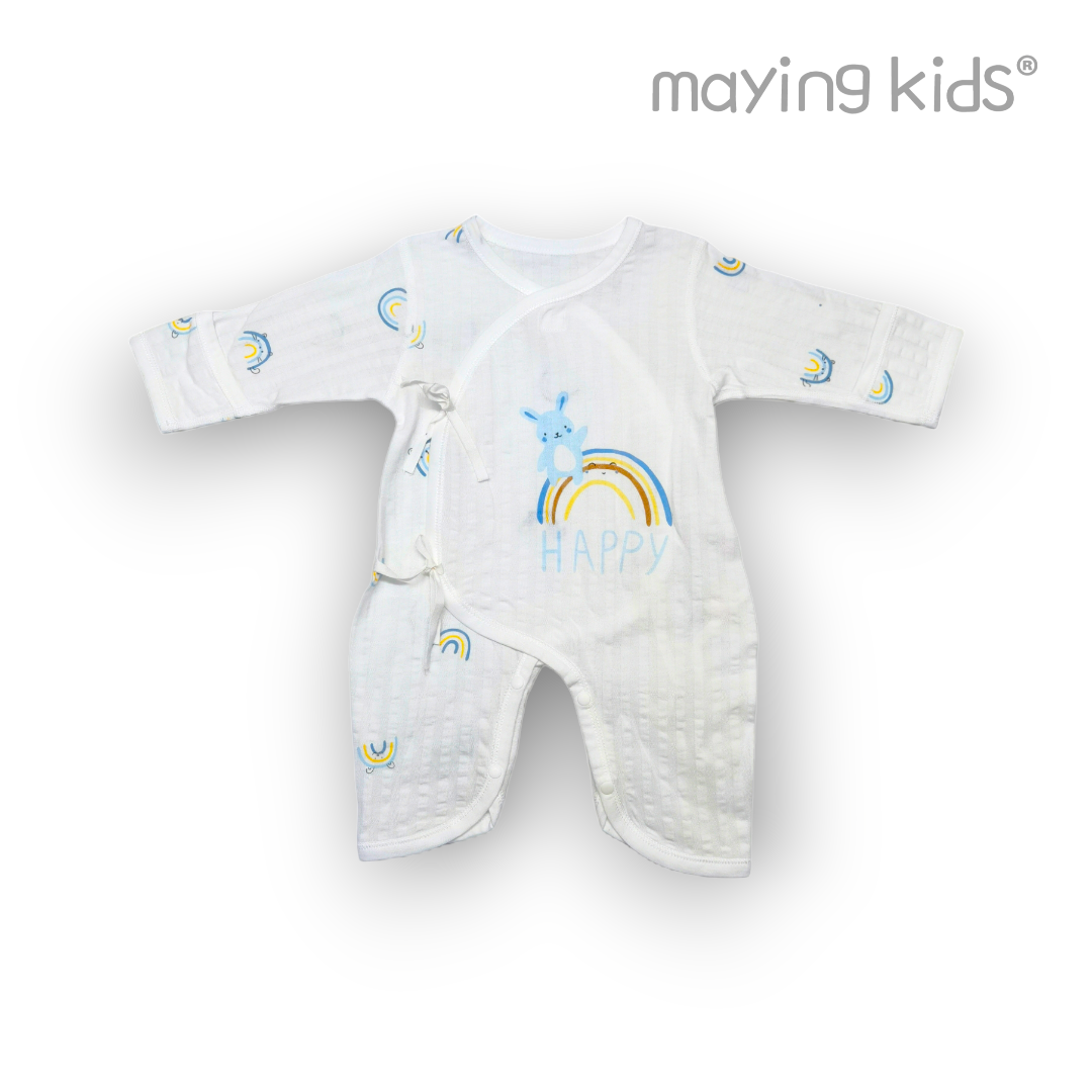 9008-1 : Wrap Jumpsuit Baby 單面布綁帶連身衣