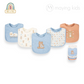D05032: 5pc Cvc Interlock Bibs 5件裝魔術貼口水巾