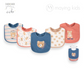 D05028 : 5pc Cvc Interlock Bibs 5件裝魔術貼口水巾