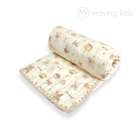 T690 : Six Layers Baby Blanket 六層純棉紗巾浴巾 (勾邊)