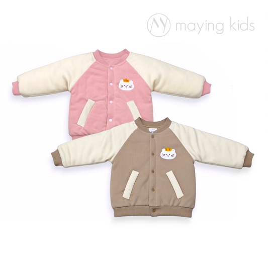 BG2589JK : 桔子熊仔刺繡厚夾棉外套