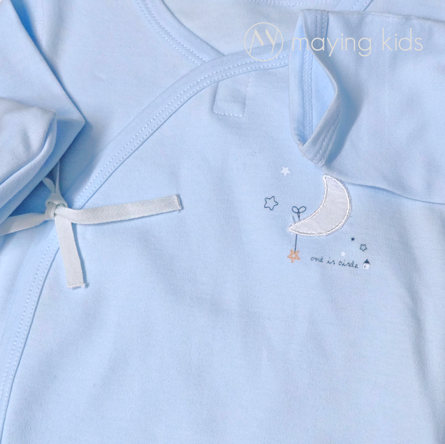 3368 : Wrap Jumpsuit Baby 雙面布舒棉綁帶連身衣