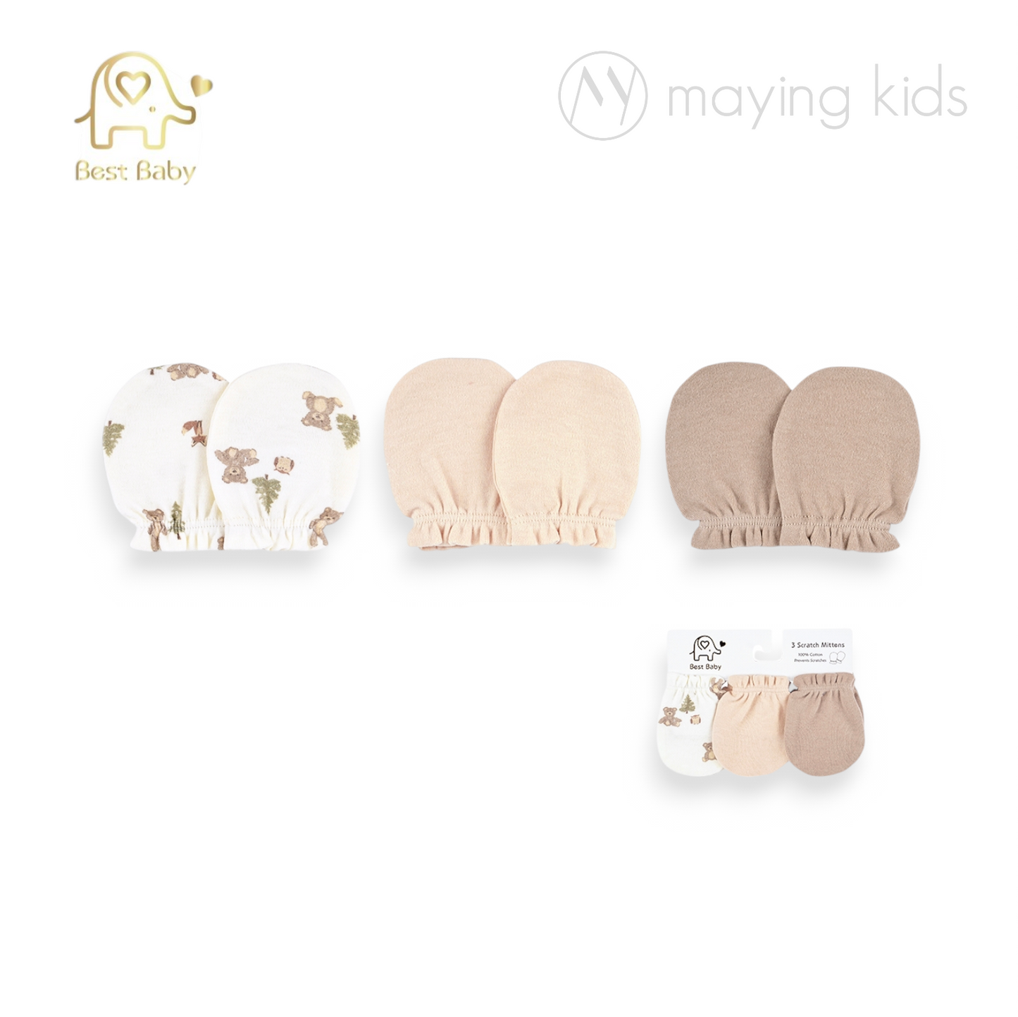 BS72033 : 3pc Scratch Mittens Set
防抓手套3件裝