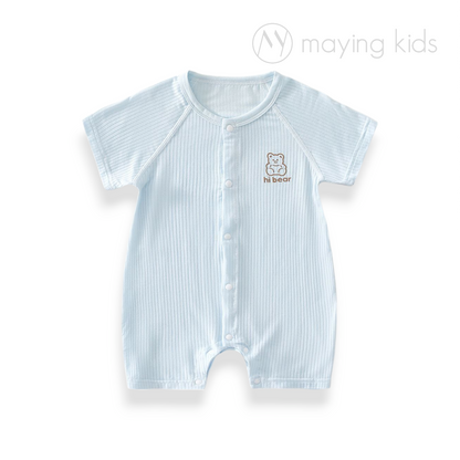 Bodysuit 冰絲涼感開胸短袖連身衣