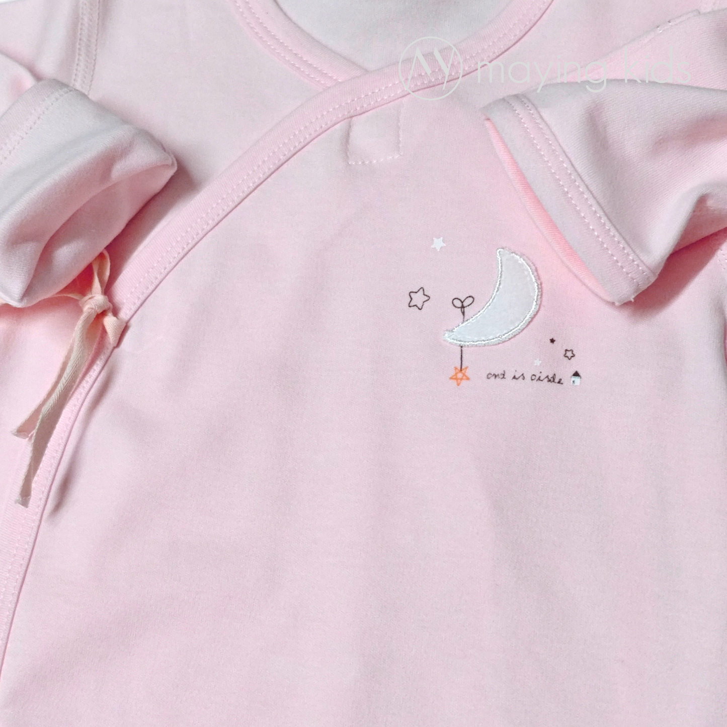 3368 : Wrap Jumpsuit Baby 雙面布舒棉綁帶連身衣