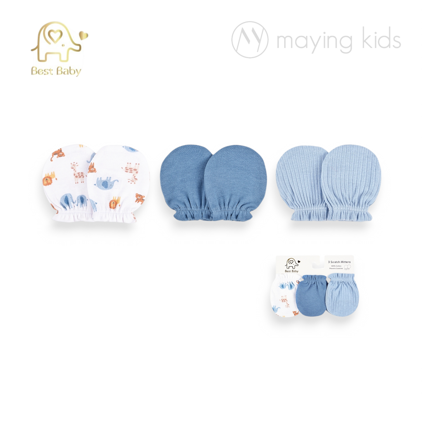 BS72036 : 3pc Scratch Mittens Set
防抓手套3件裝