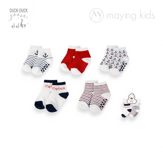 D57142JD: 5 Pairs Crew Socks With No-Skip 防滑襪5對裝