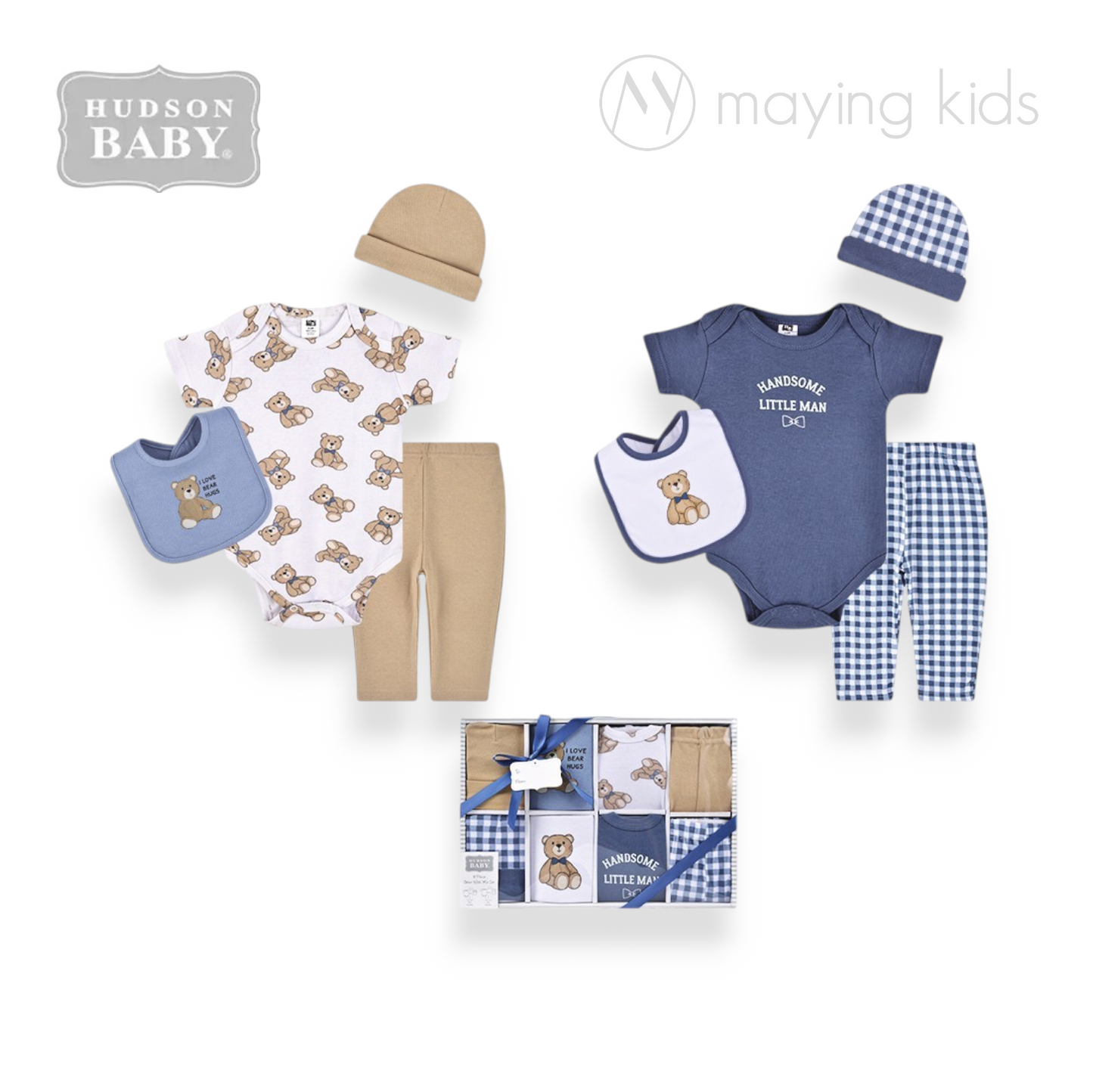 03344: 8pc Grow With Me Set
 八件服飾套裝禮盒0-6M