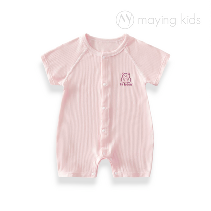 Bodysuit 冰絲涼感開胸短袖連身衣