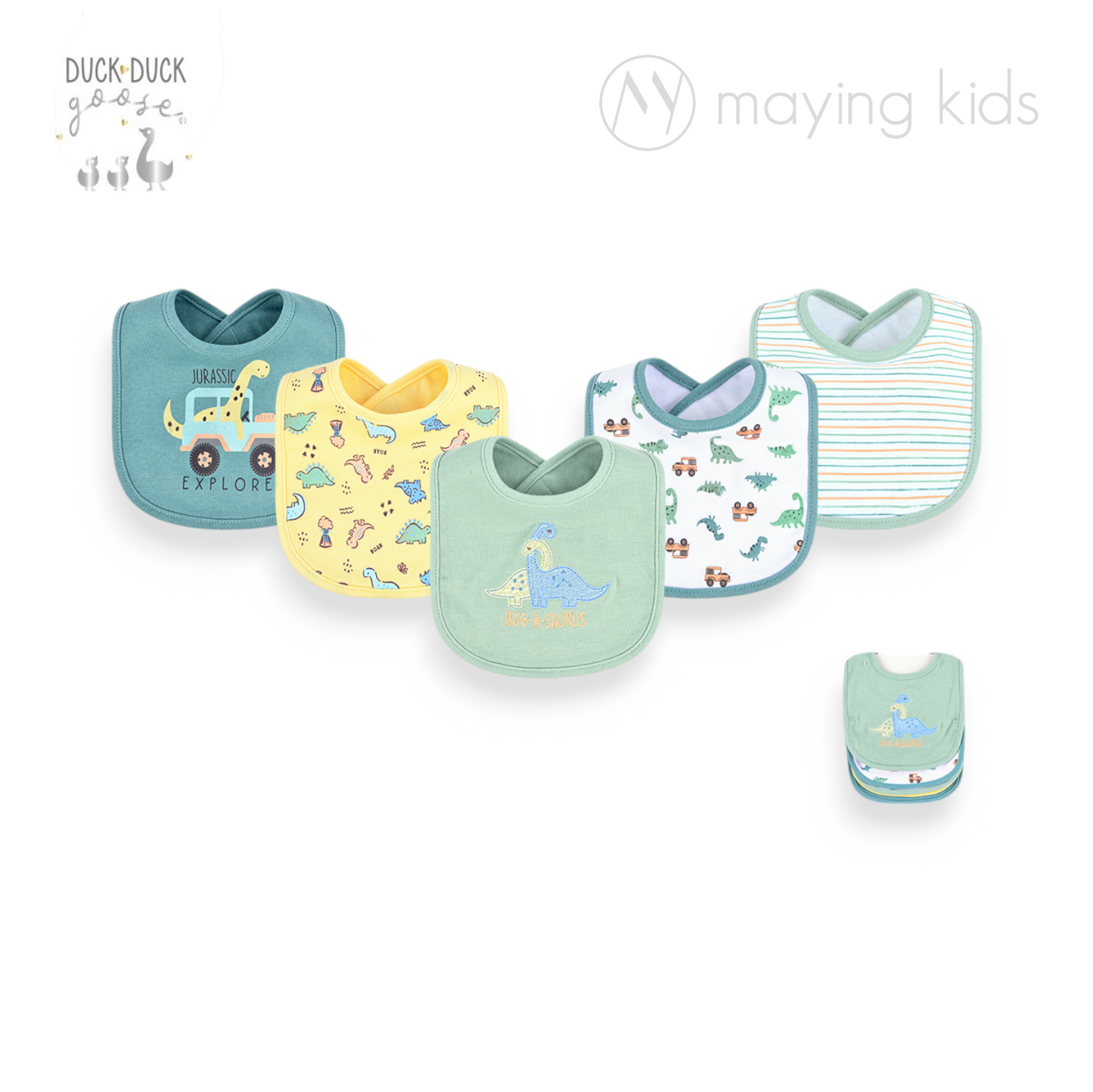 D09670:5pc Cvc Interlock Bibs 5件裝口水巾