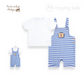 H13209NB: T-shirt & Dungaree Set 2pc 吊帶褲&T衫