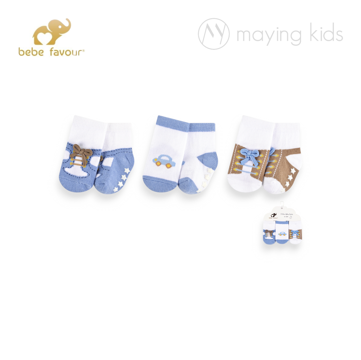 BP71909 :3pc Socks With Non-Skid 點膠防滑襪