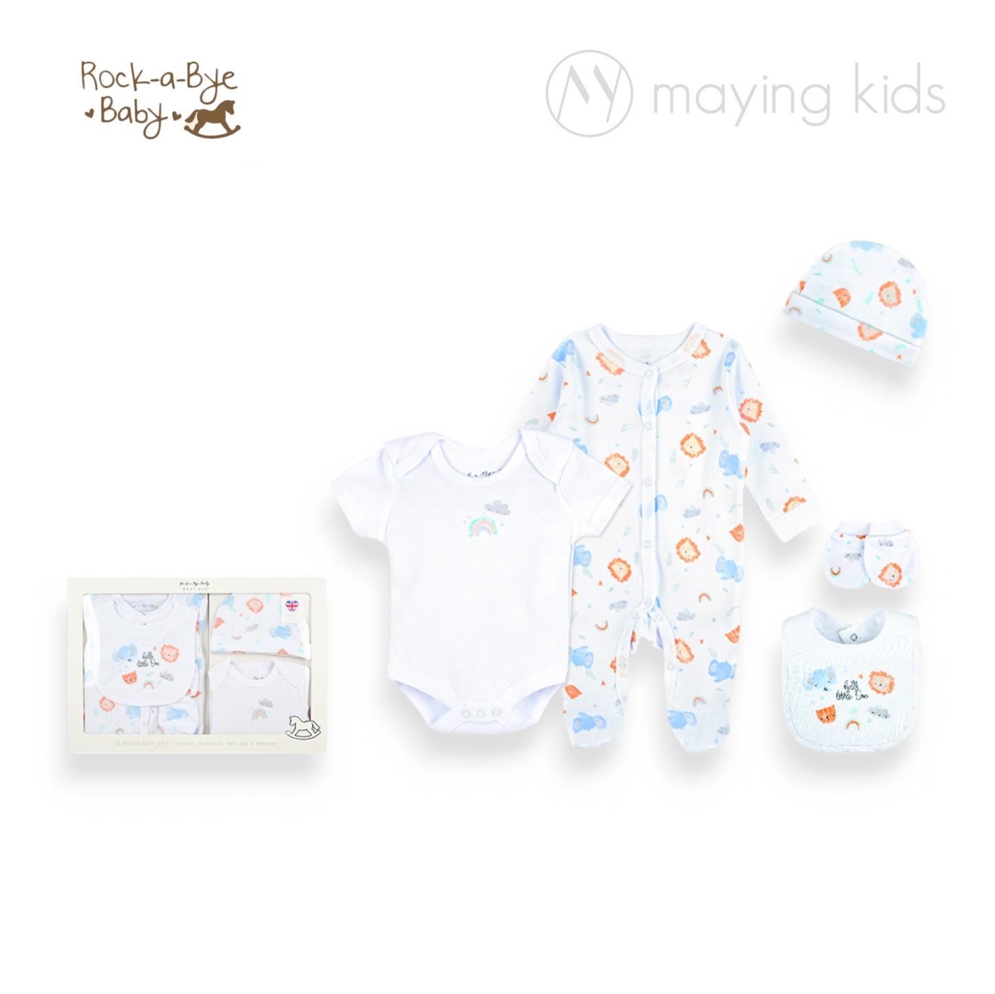 BS11314 : 5pc Baby Clothing Box Gift Set
 五件服飾套裝禮盒