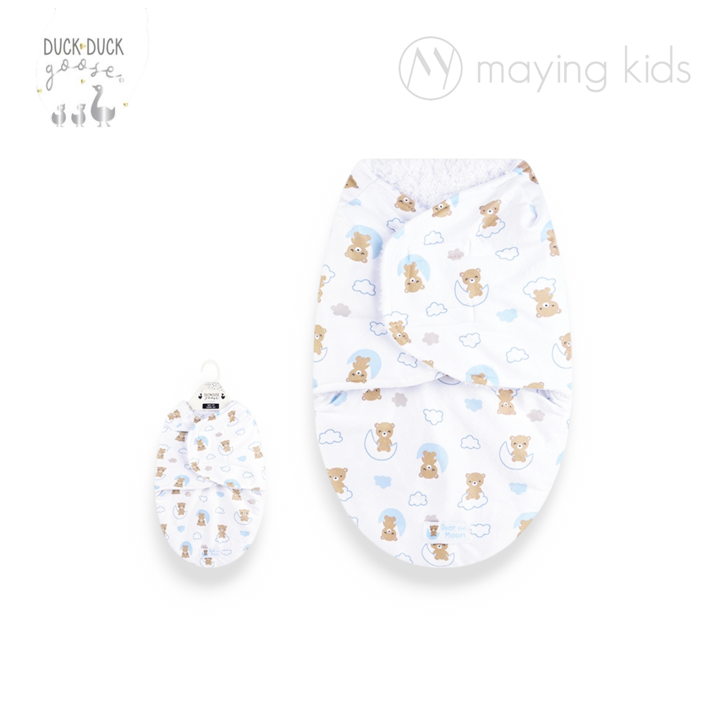 D05494LA: 1pc Minky Swaddle Blanket 毛絨安睡防驚嚇包巾