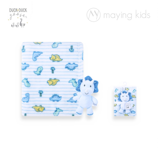 D05527: Plush Fleece Blanket And Doll 印花被毯及安撫公仔