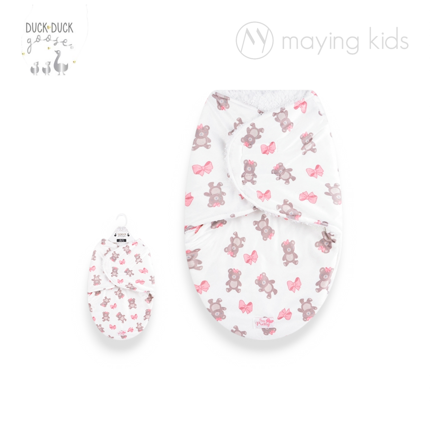 D05492LA: 1pc Minky Swaddle Blanket 毛絨安睡防驚嚇包巾