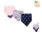 Bandana Bib with Teether 3pc 嬰兒棉質三角巾圍兜3件裝 - 草莓