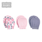 Scratch Mittens Set 3pc 防抓手套三件裝 - 花花藍白間