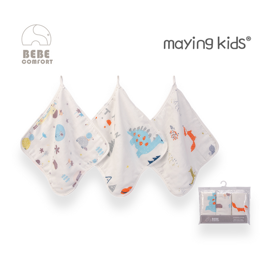 BC61083 : 2 Layers of muslin and terry washcloths 2層棉質柔軟方巾