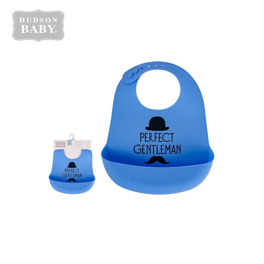 Silicone Bib 1pc 矽膠餐用圍兜1件裝 - 藍色煲呔